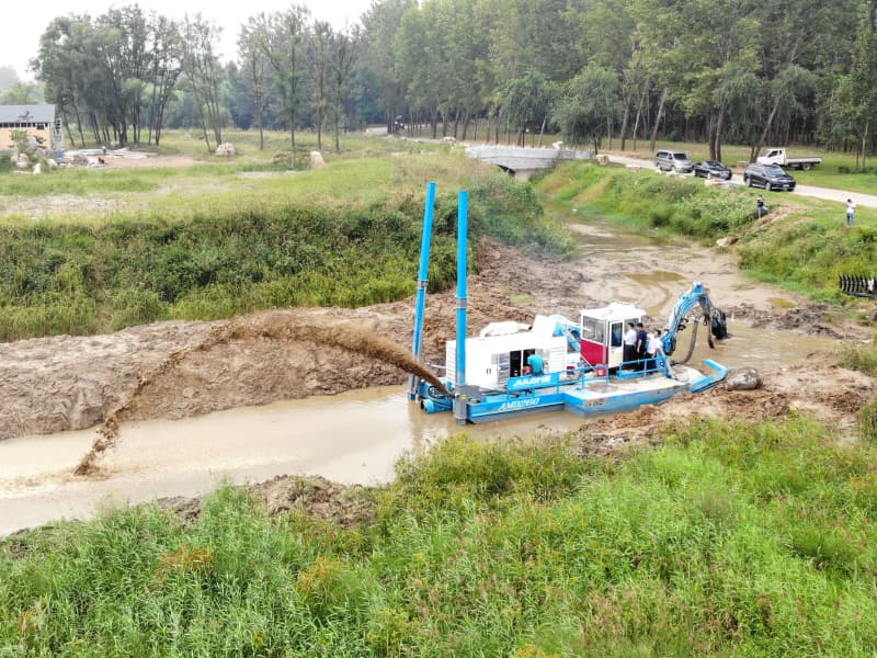 Selbstfahrender amphibischer Multifunktionsbagger (500 m³/h) für Flachwassergebiete