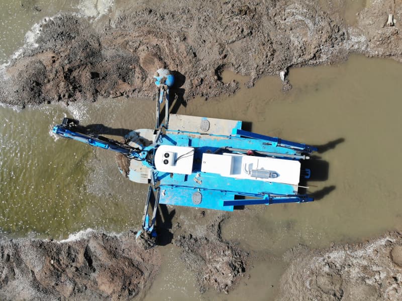 Selbstfahrender amphibischer Multifunktionsbagger (500 m³/h) für Flachwassergebiete