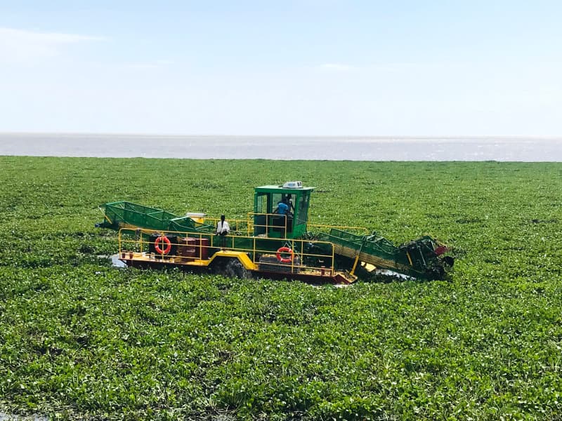 Wasserpflanzen-Mähgerät, Wasserreinigungsboot, Müllskimmer